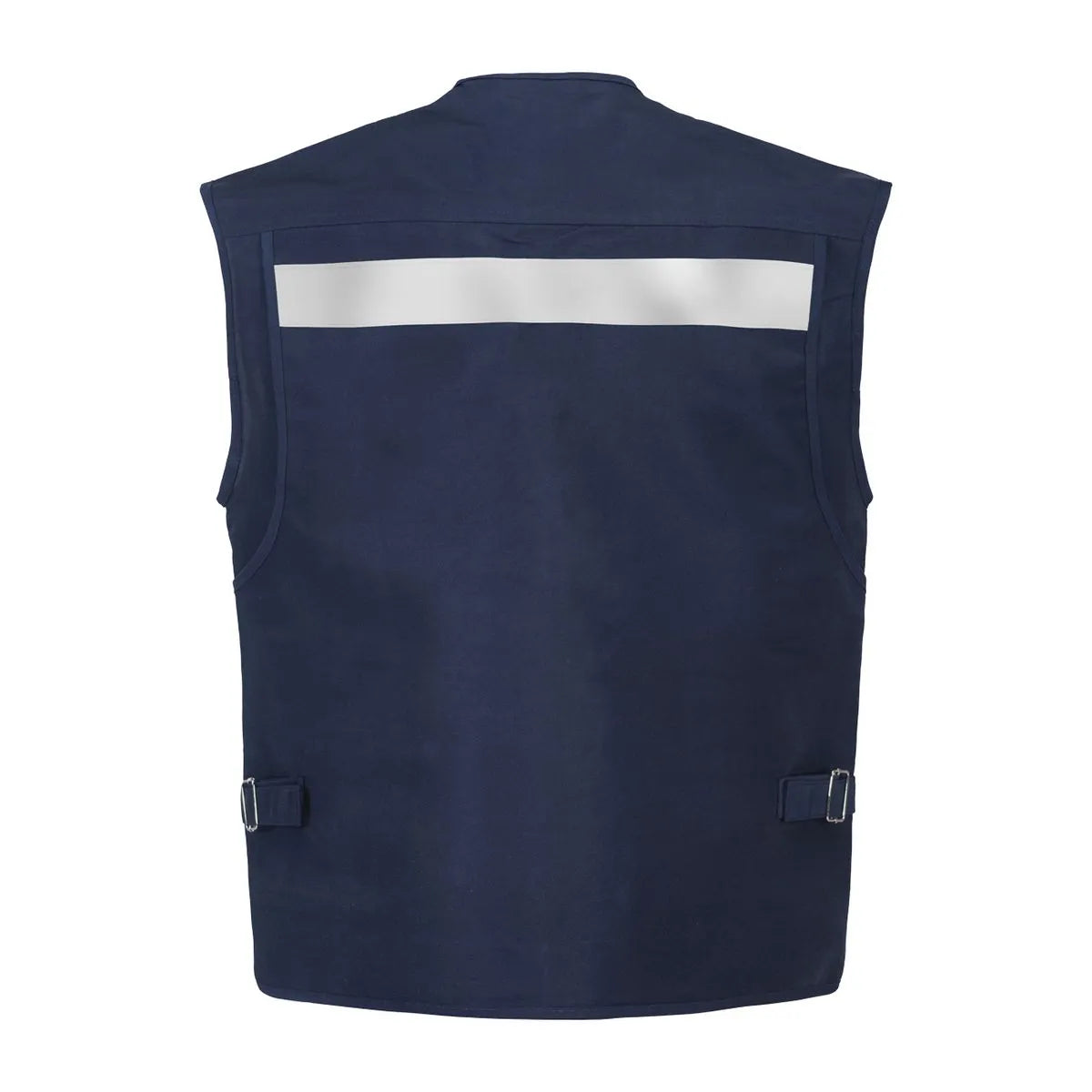 Chaleco Geólogo Azul con Reflectante Poplin