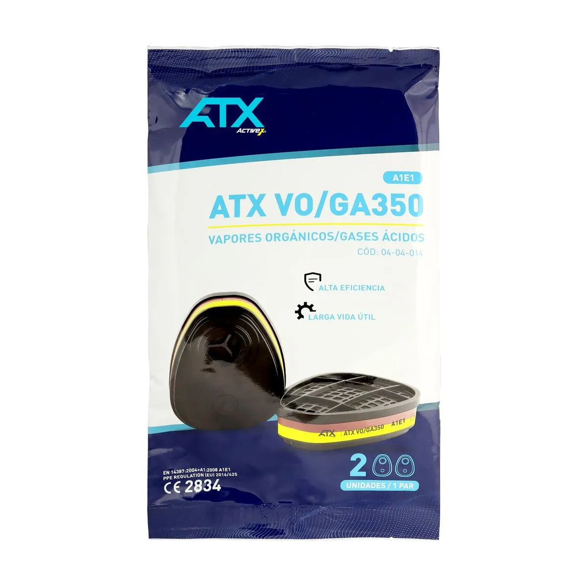 Filtros de Vapores Organicos para Respiradores en Entornos Industriales (Par)
