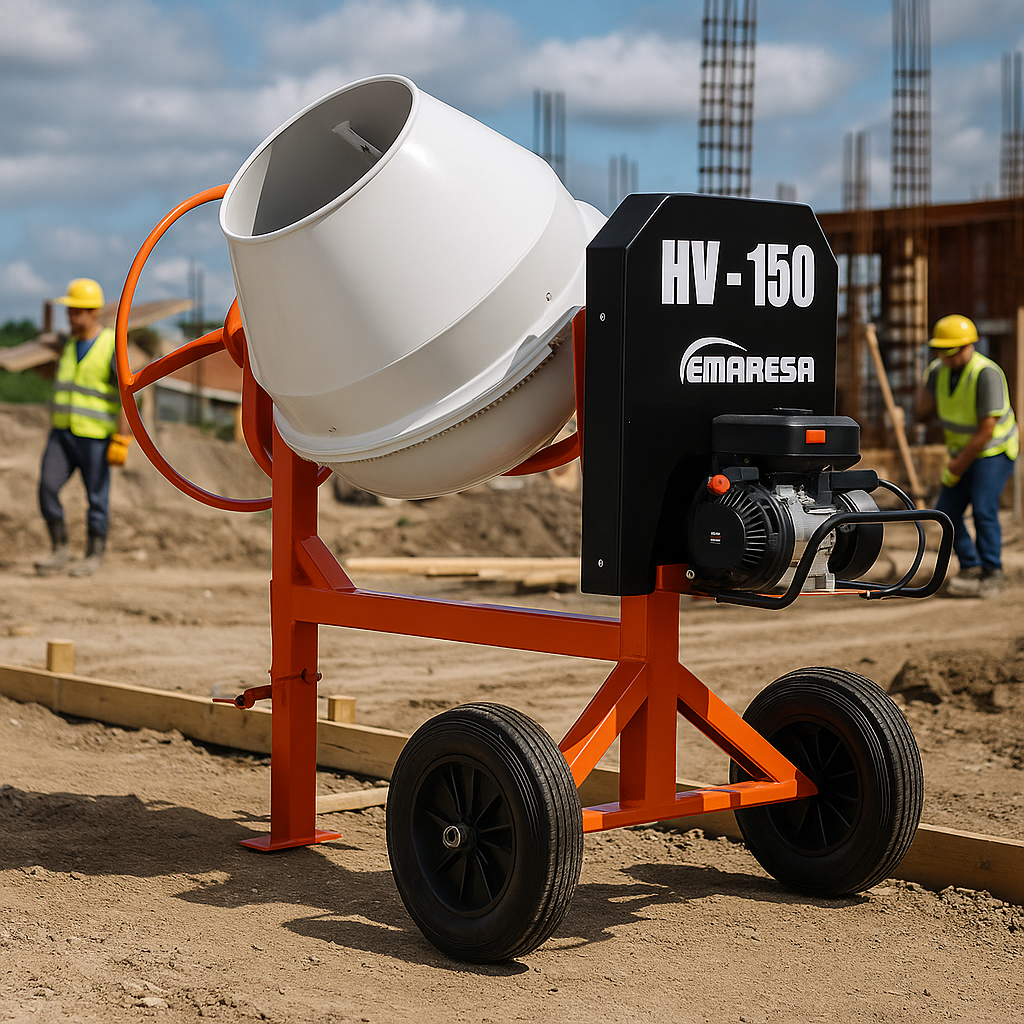 Betonera Eléctrica Emaresa HV150E 150L | Volteo Lateral