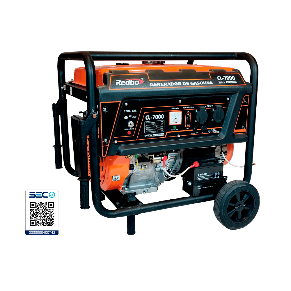 Generador Gasolina Redbo CL7000 7 kW | Partida Eléctrica