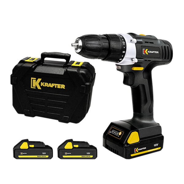 Taladro Inalámbrico 2 Velocidades 18V Li-Ion - Krafter HDA5114L