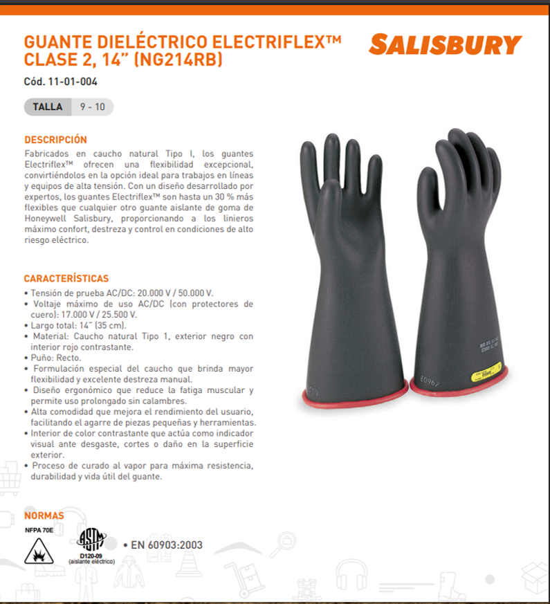 Guante Dieléctrico Clase 2