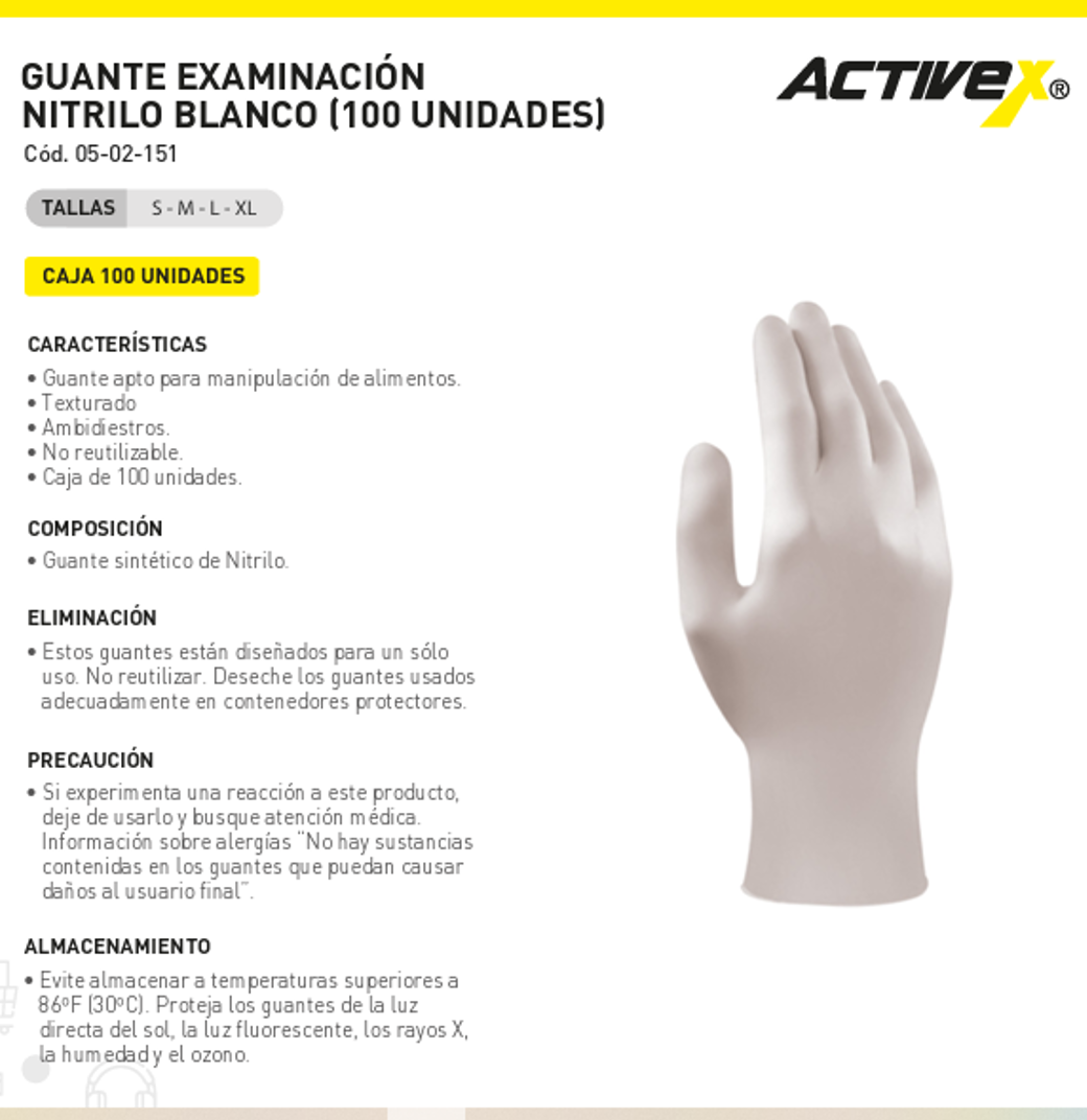 Guantes de Examinación Desechables 100 Unidades | Protección e Higiene Profesional