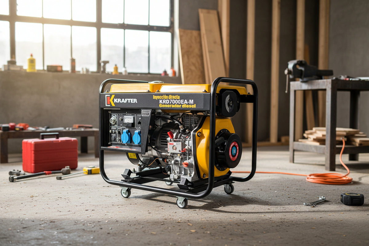 Generador diésel Krafter KRD7000EA-M 6 kVA 220V partida eléctrica