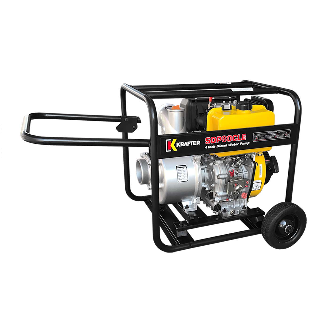 Motobomba Diésel Krafter SDP80CLE 3×3 | 6HP 1000 L/min
