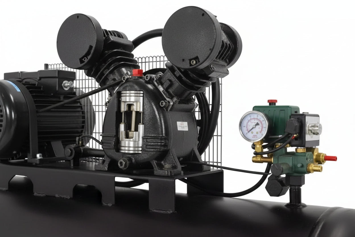 Compresor de Aire Krafter 3HP 200 Litros | Compresor Profesional para Taller