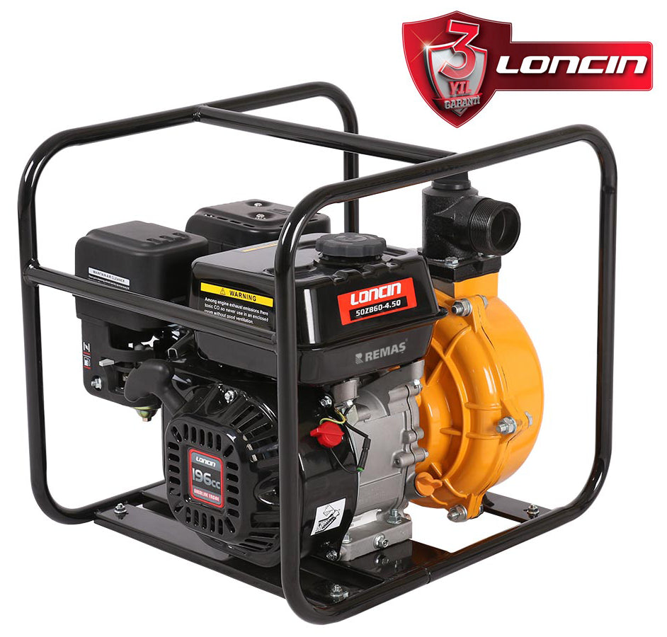 Motobomba Gasolina 2" X 2" Alta presión de 6,5 Hp