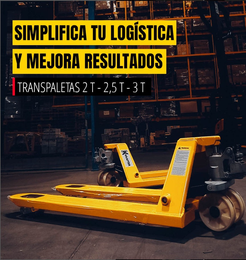 Transpaleta manual para cargas hasta 3000 Kg