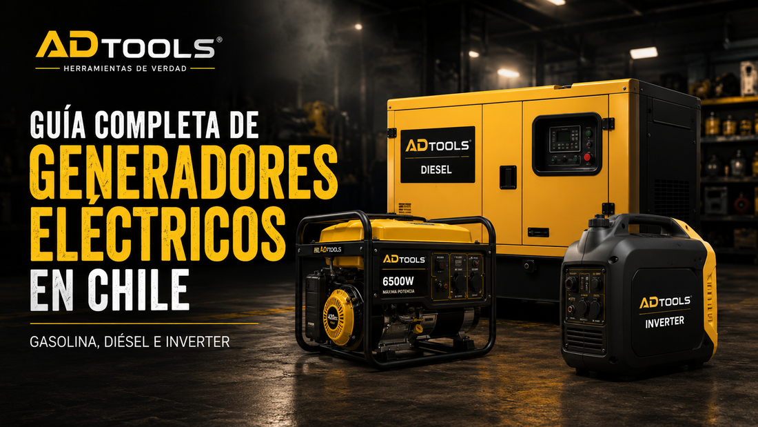 Guía completa de generadores eléctricos en Chile: gasolina, diesel e inverter