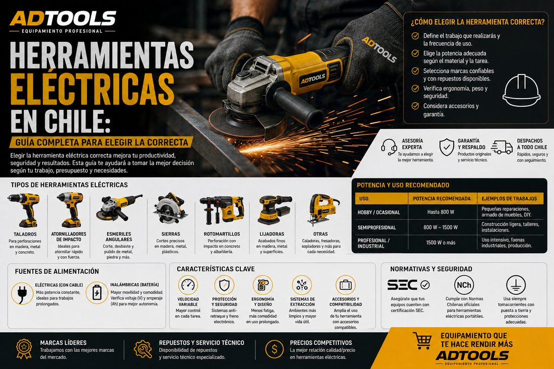 Herramientas Eléctricas en Chile: Guía completa para elegir la correcta