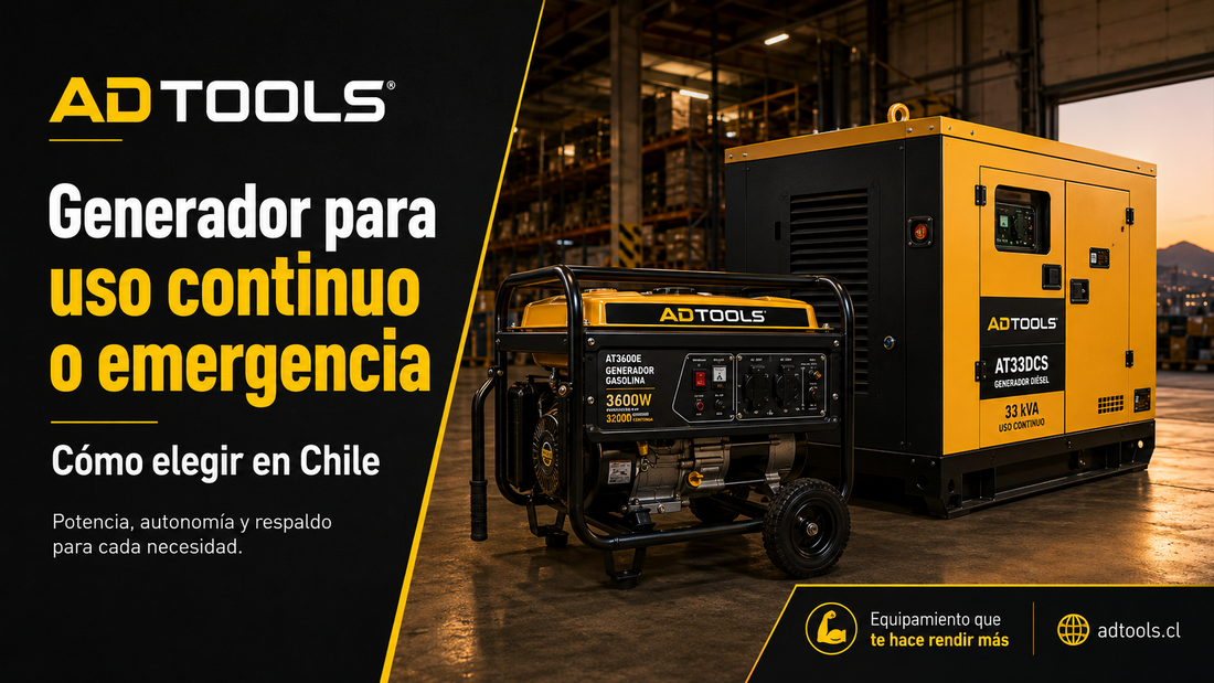Generador para uso continuo o emergencia: cómo elegir en Chile
