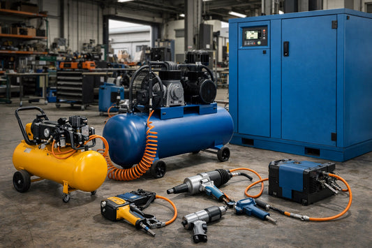 Compresores industriales y herramientas neumáticas para alto rendimiento