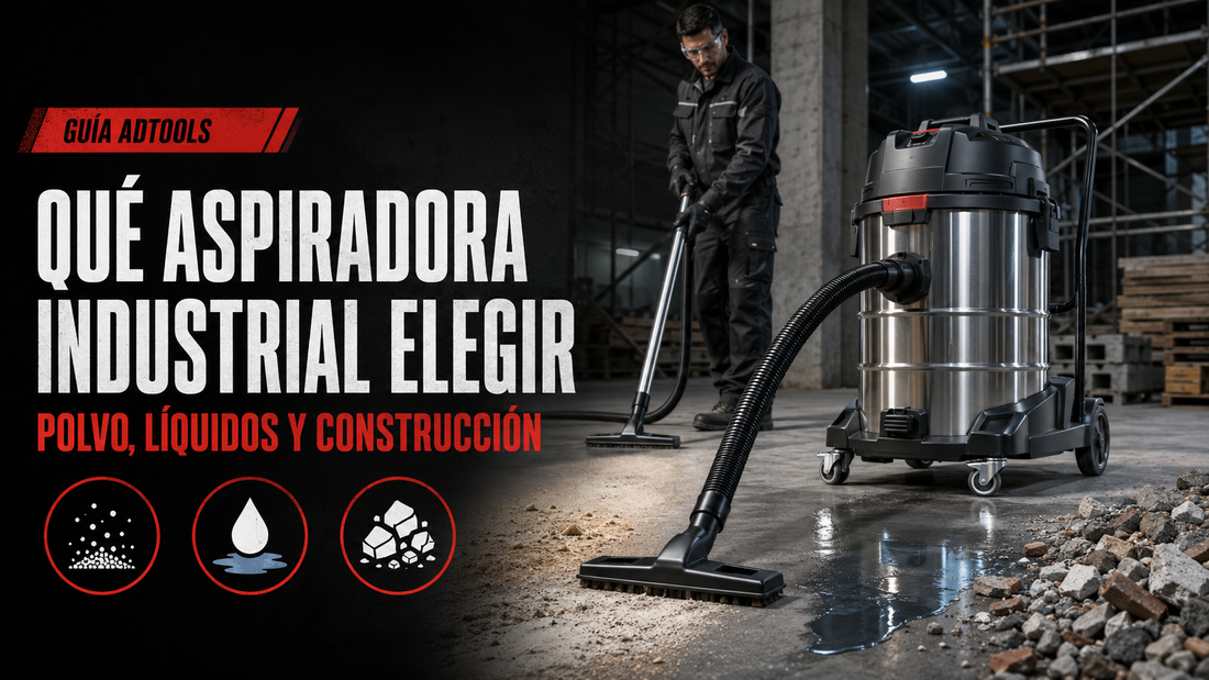 Qué aspiradora industrial elegir para polvo, líquidos y construcción