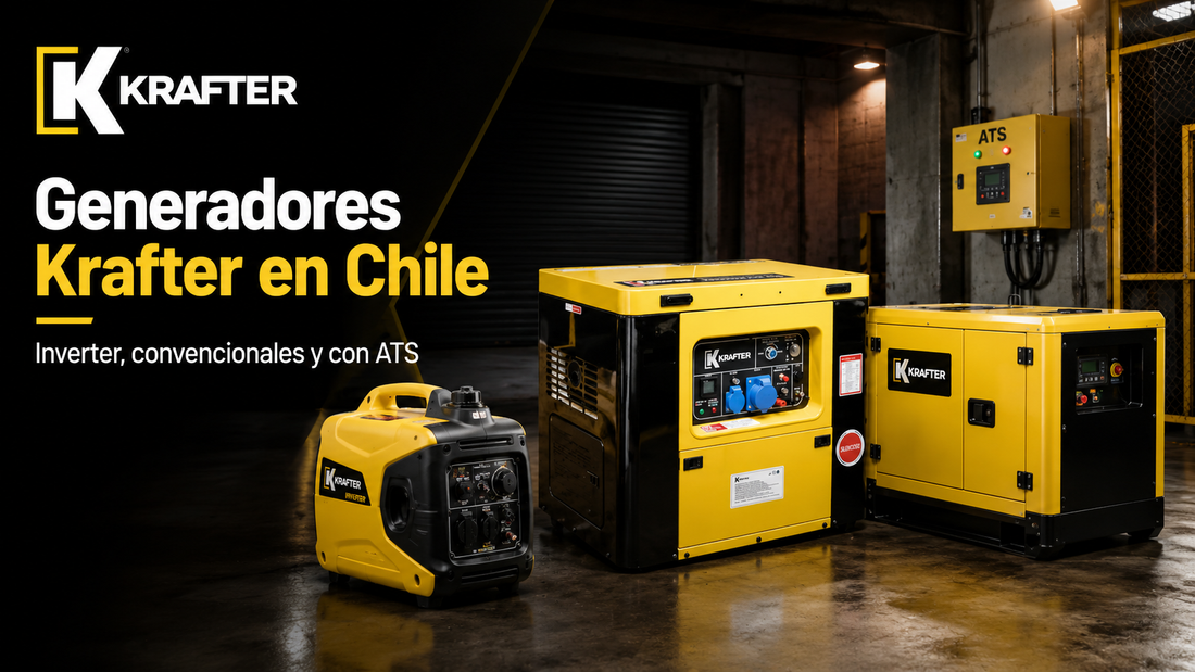 Generadores Krafter en Chile: inverter, convencionales y con ATS
