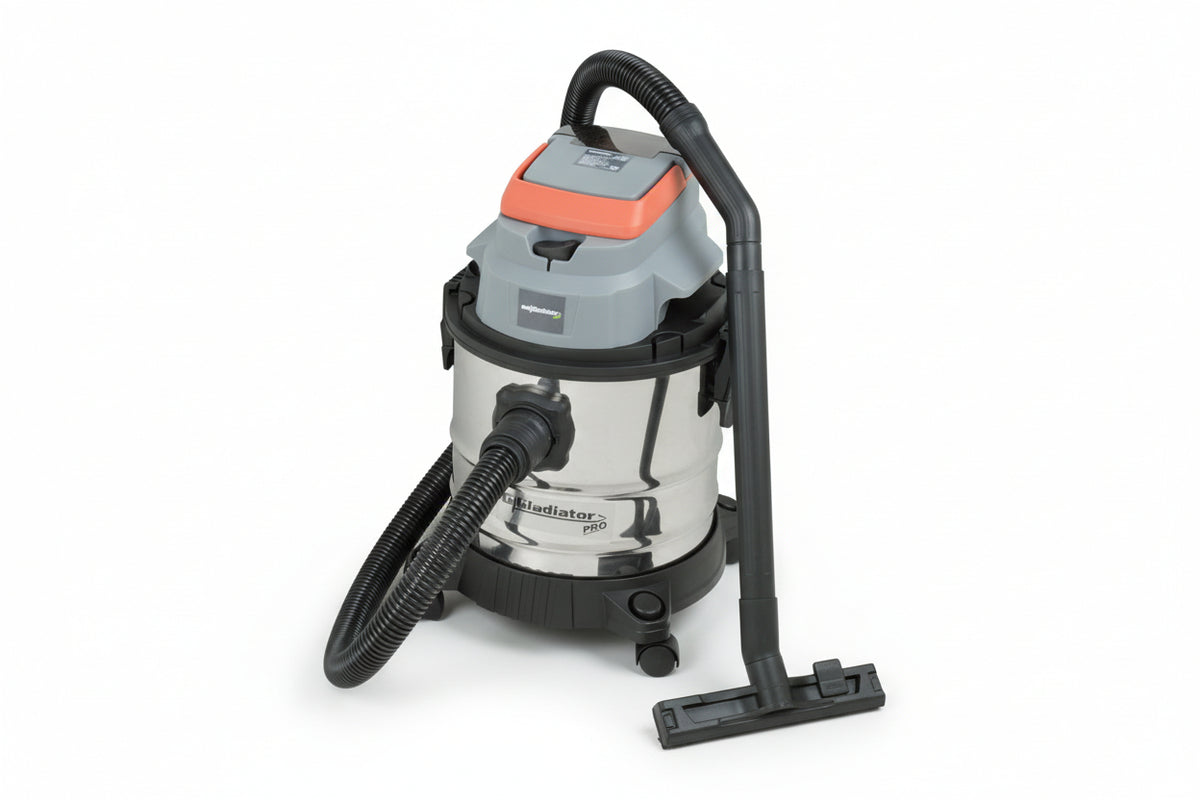 Aspiradora inalámbrica 18V 20L para limpieza móvil en obra y taller.