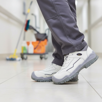 Zapato de Seguridad Impermeable y Dieléctrico Antideslizante | Negro, Blanco y Marrón