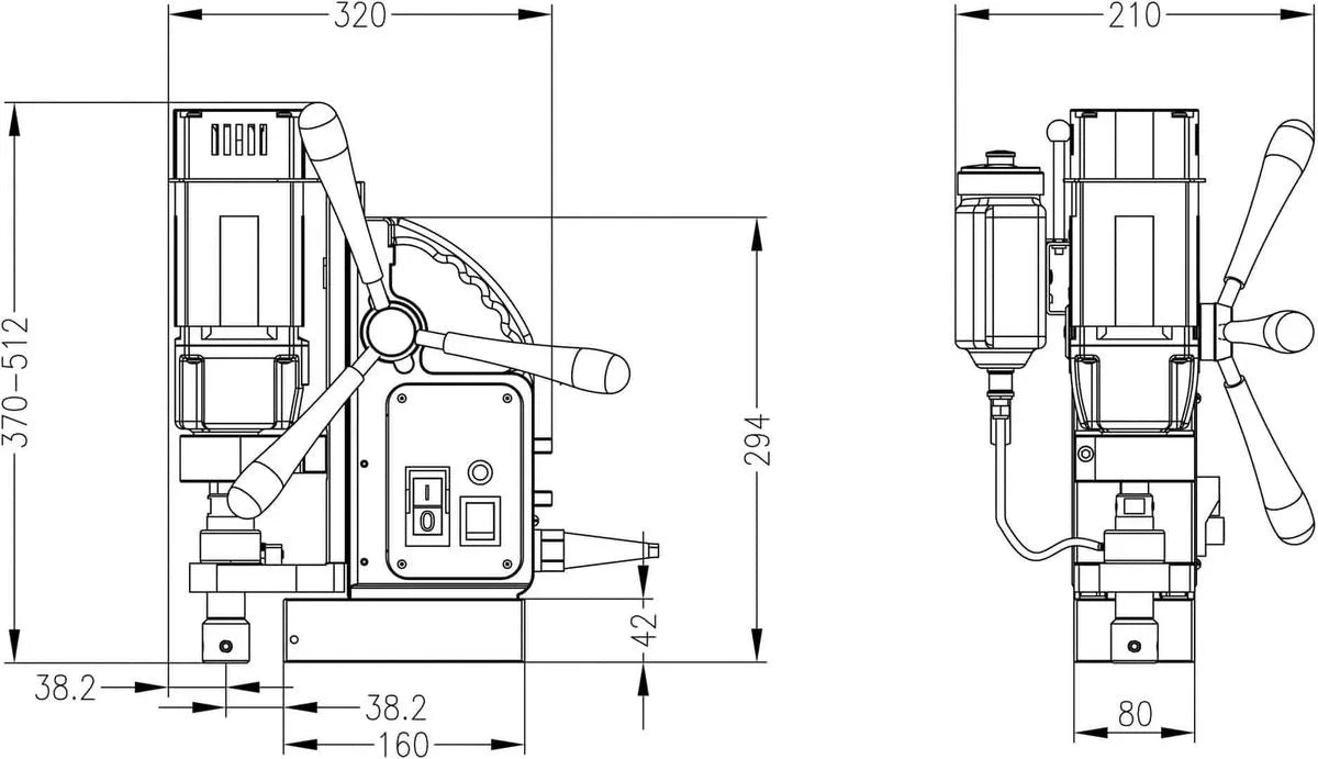 Taladro Magnético 220 V - Corte Anular 12-23 mm - Eco 32