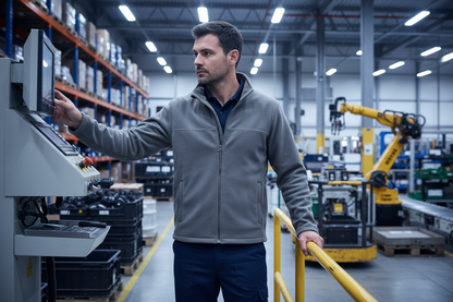 Chaqueta Micropolar Manga Larga Gris Activex