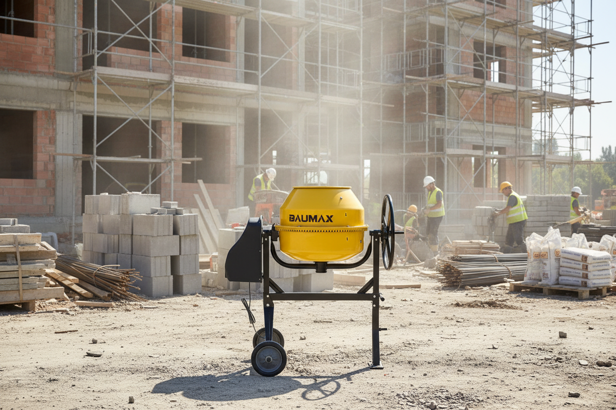 Betonera 130 Litros Volteo Lateral BX130 Baumax – Uso Domiciliario