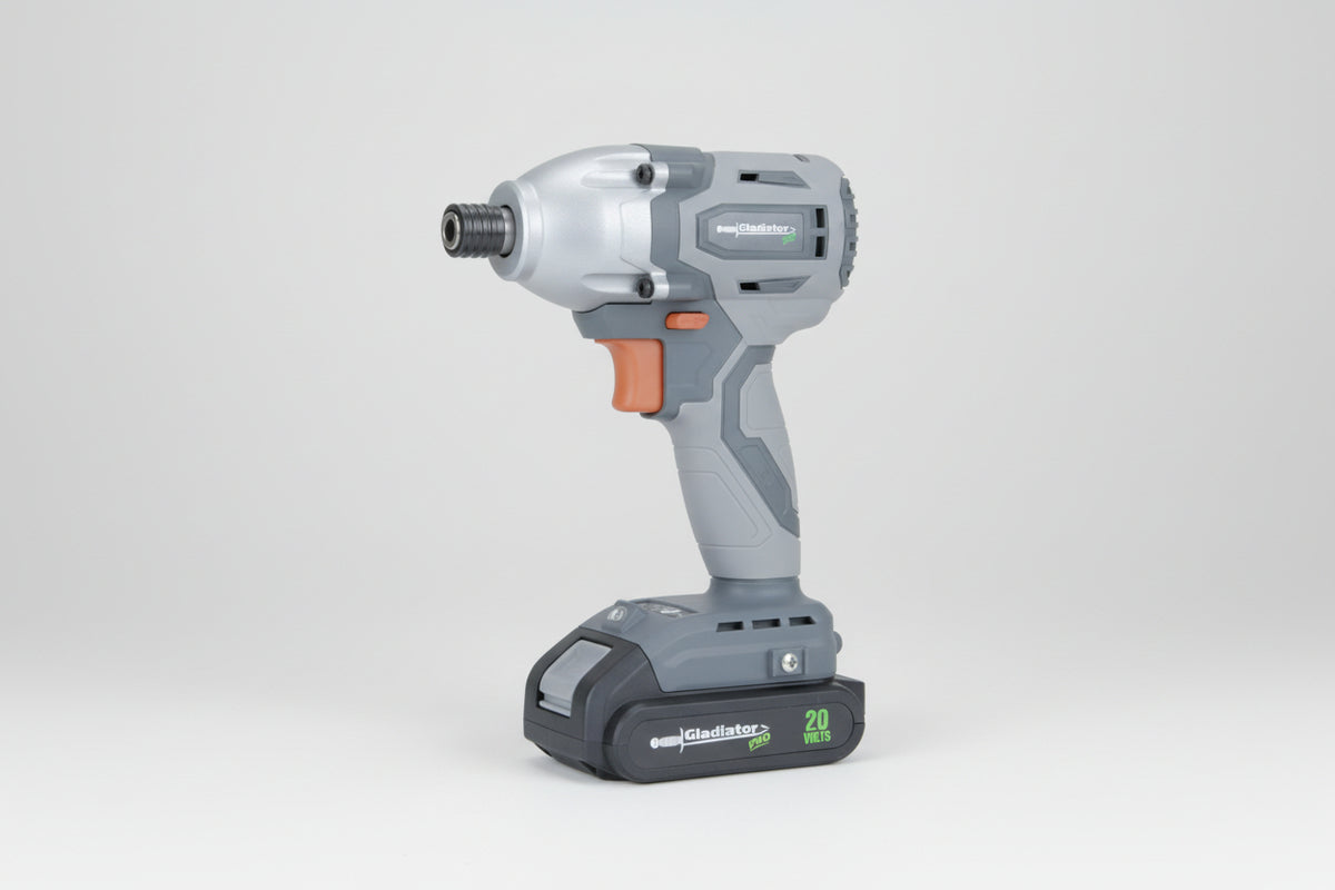 Atornillador de impacto 20V brushless profesional con batería incluida.