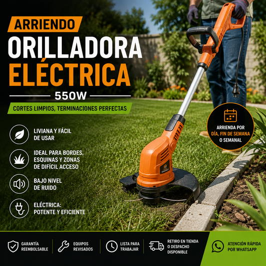 Arriendo de Orilladora Eléctrica para Jardín