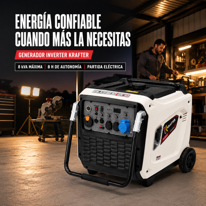 Generador Inverter Krafter KRH11500IE 8,5 KVA con Conexión ATS