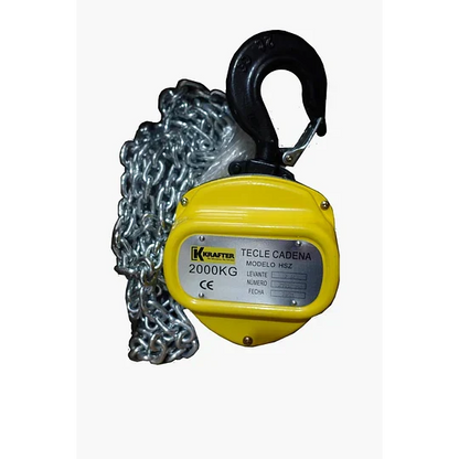 Tecle de cadena para levante de cargas de 3000 Kg