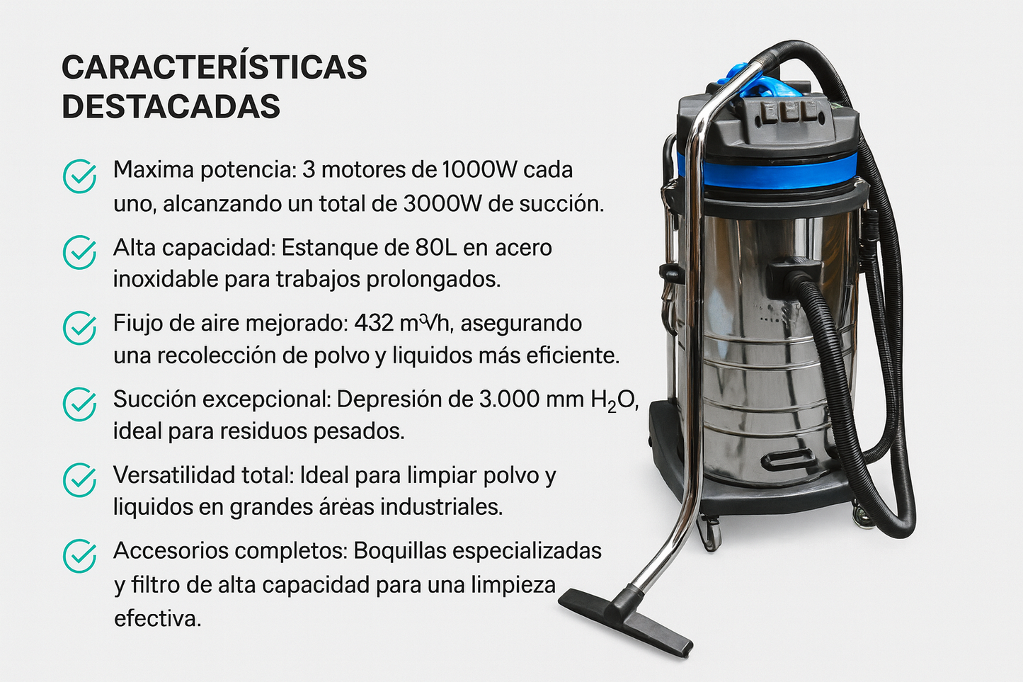 Aspiradora Industrial 80L Blue 585