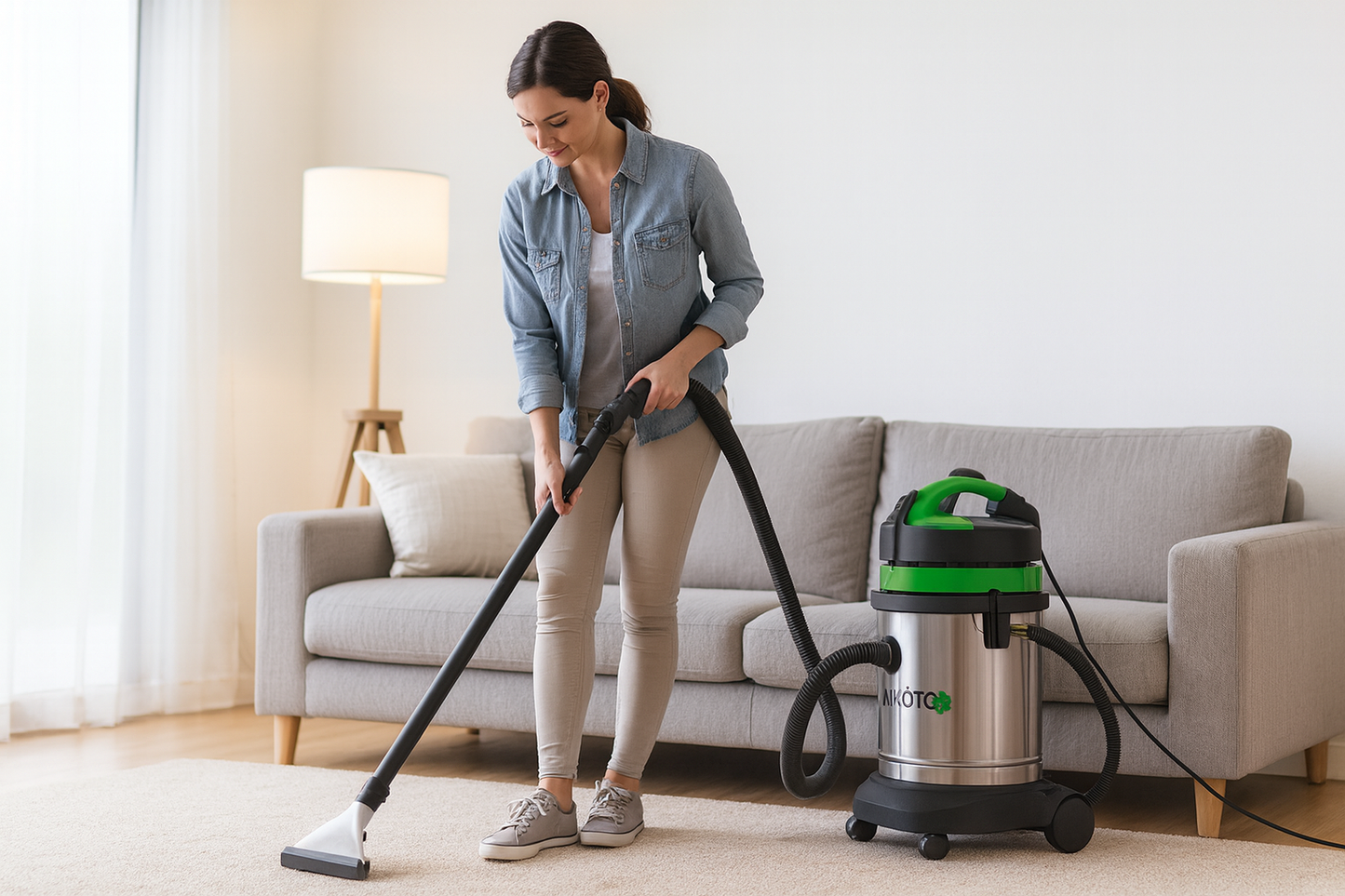 Aspiradora y Lavadora de Alfombras – Potente, Compacta y Versátil