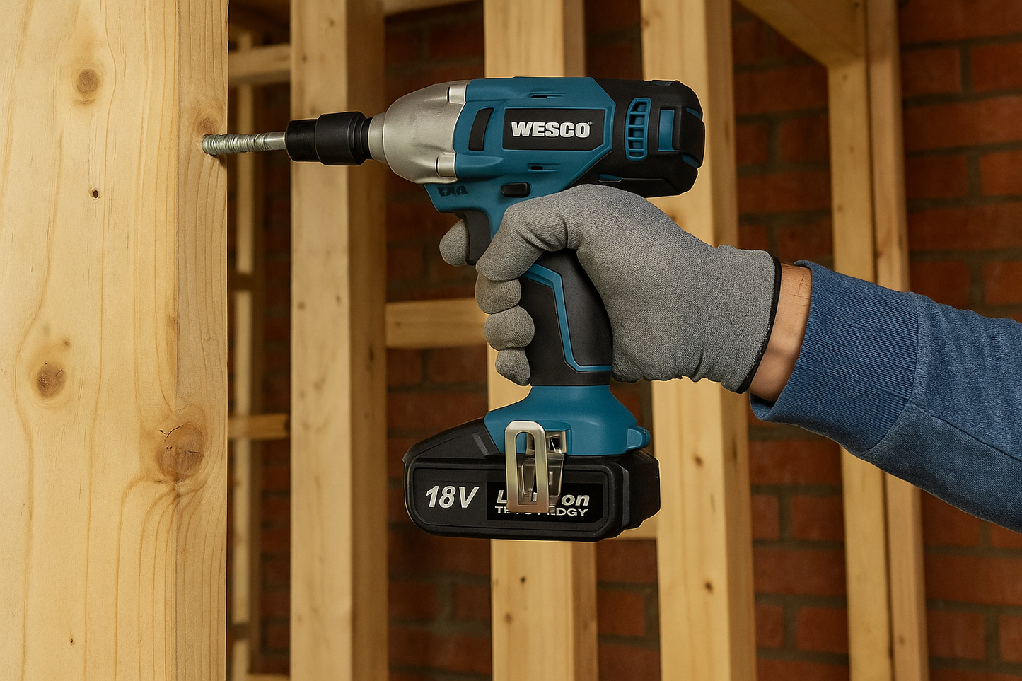 Atornillador de Impacto 18V 1/4" + 2 Baterias, Cargador y Maletin