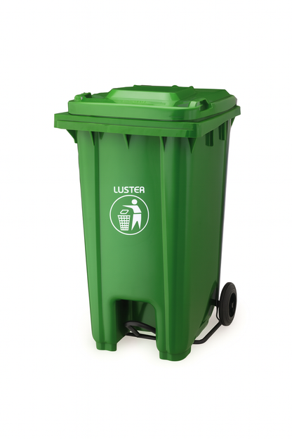 Basurero plástico municipal 240L con Pedestal y Ruedas