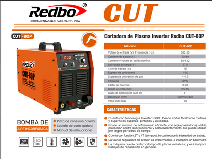 Cortadora de Plasma REDBO CUT-80P