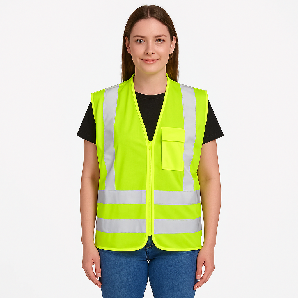 Chaleco Reflectante Amarillo Con Cierre