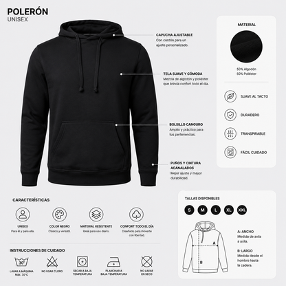 Polerón Canguro algodón