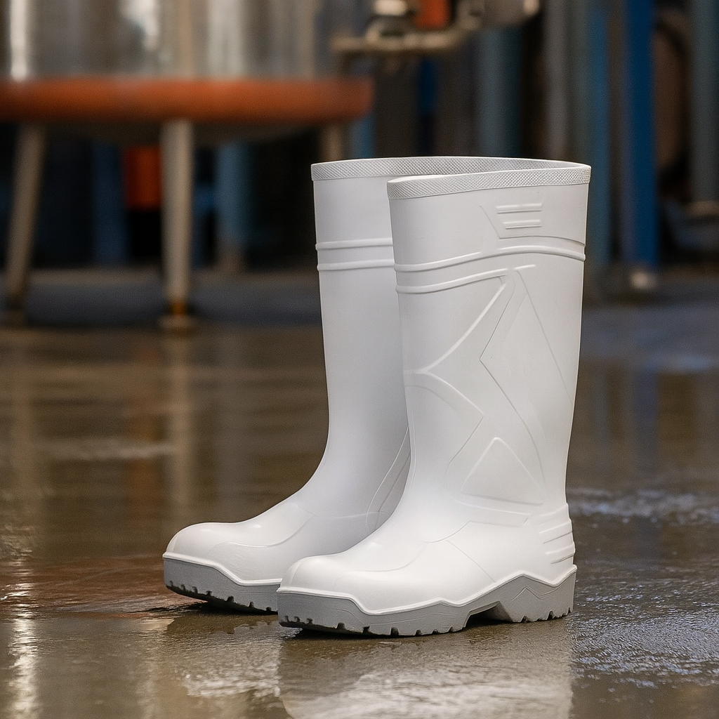 Bota de Seguridad Blanca con Puntera de Acero