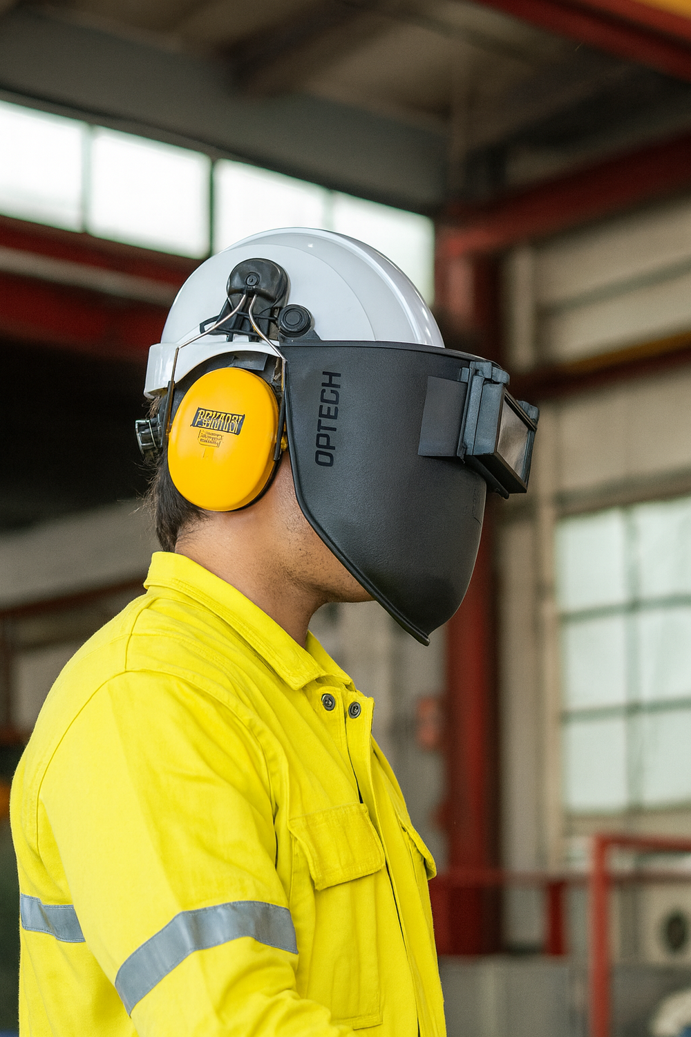 Máscara Soldar V/Alzable para Casco Optech