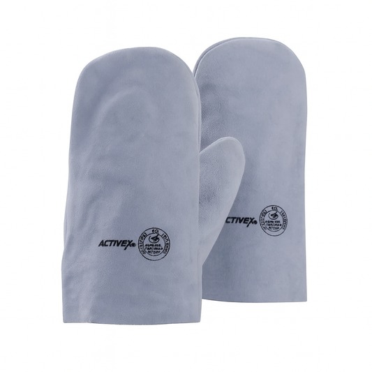 Mitón de Cuero de Descarne para Calor sin manga.