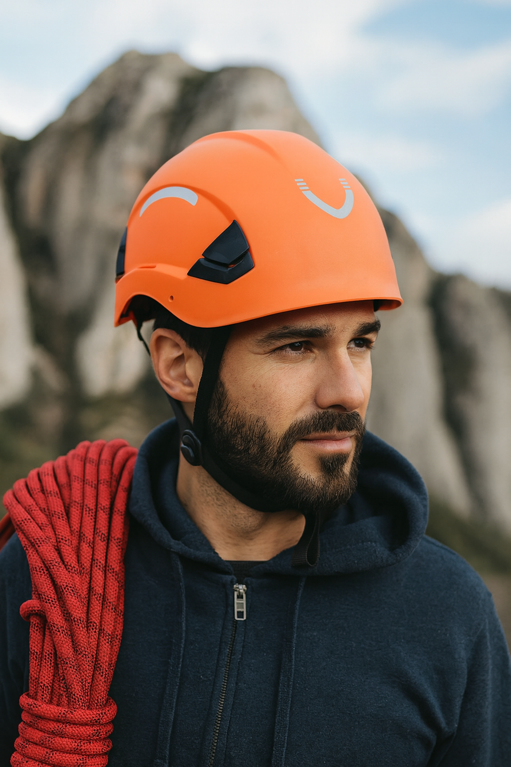 Casco de seguridad para altura naranjo Activex IV Alpine