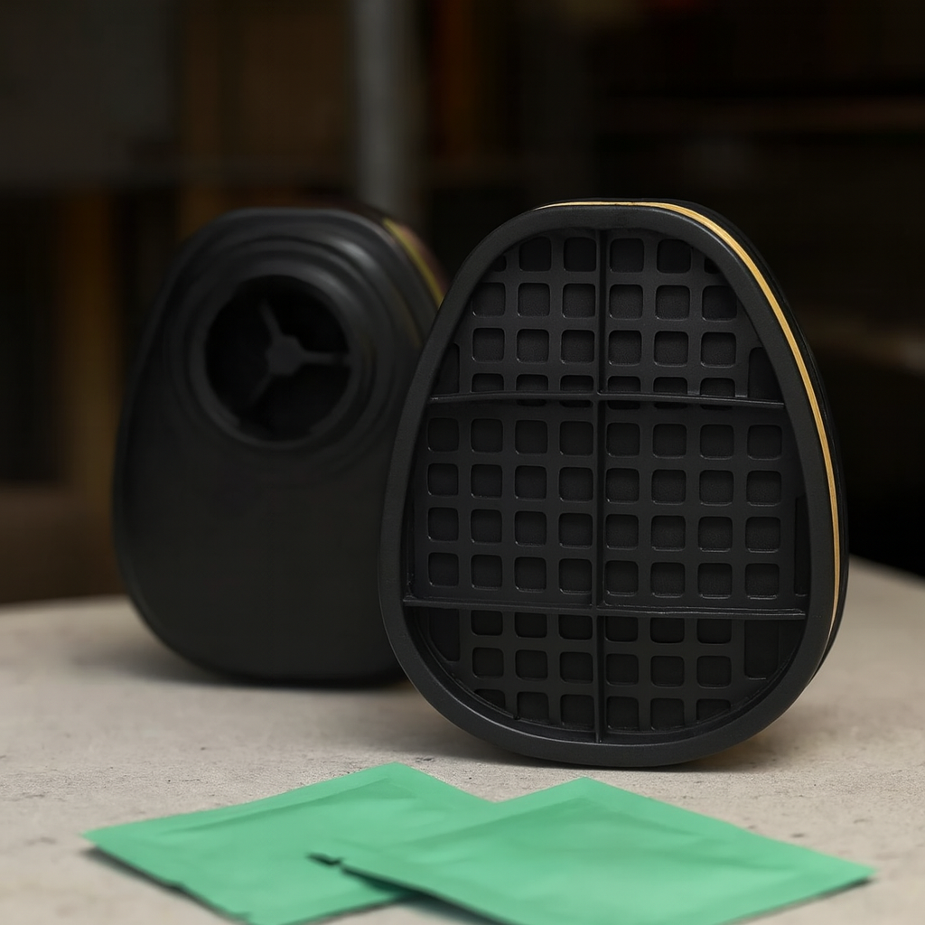 Filtros de Vapores Organicos para Respiradores en Entornos Industriales (Par)