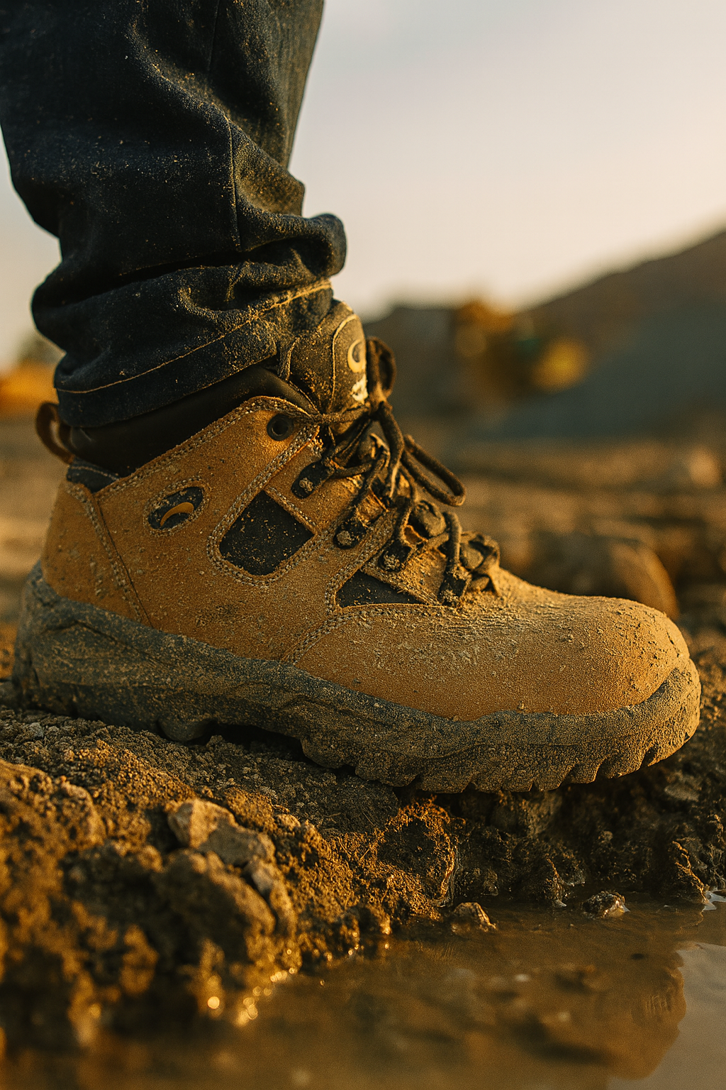 Botín de Seguridad Café con puntera