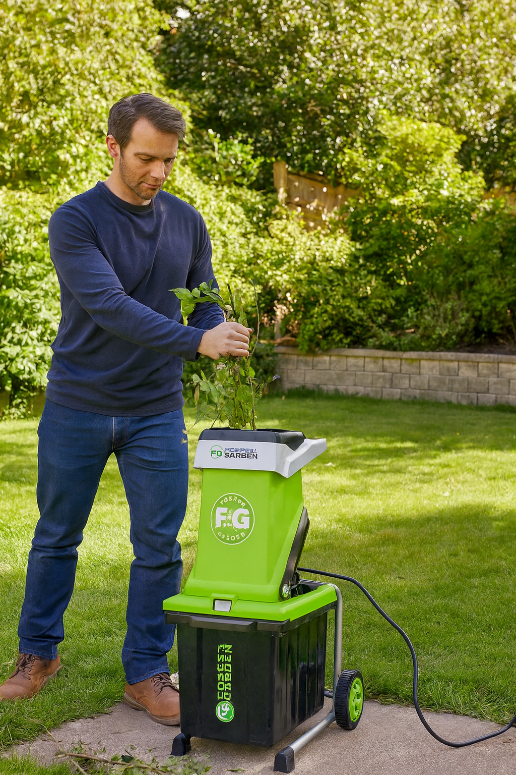 Trituradora Eléctrica para ramas y hojas. Ideal para tu jardín