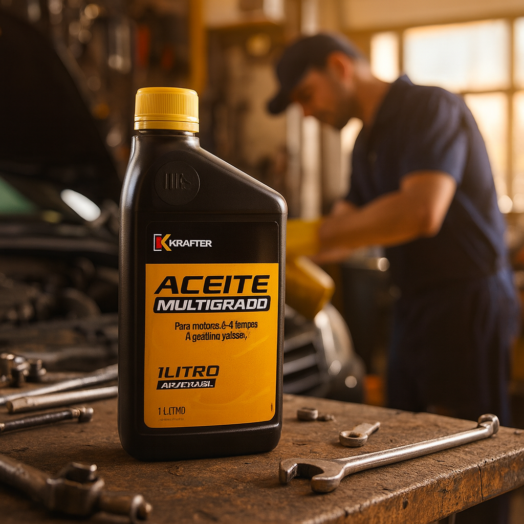 Aceite lubricante multigrado 4T 15W/40 1L Krafter