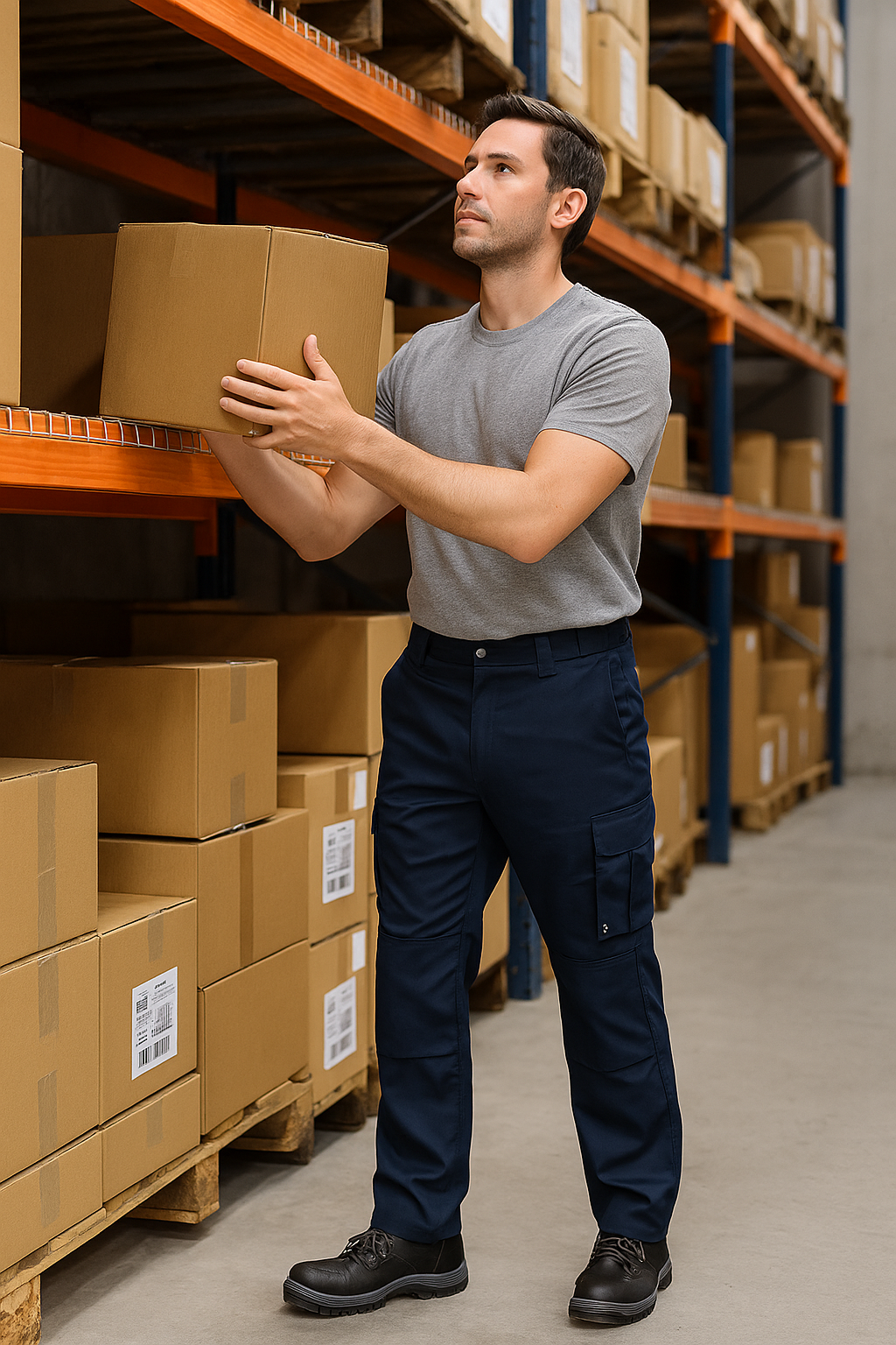 Pantalón Cargo Gabardina azul