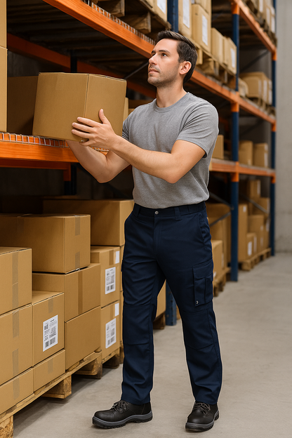 Pantalón Cargo Gabardina azul