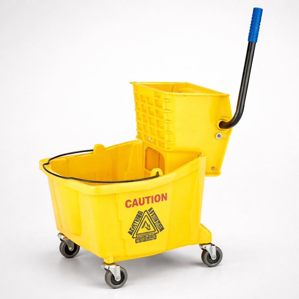 Carro Estrujador 20 L Amarillo | Balde con Prensa para Limpieza Profesional