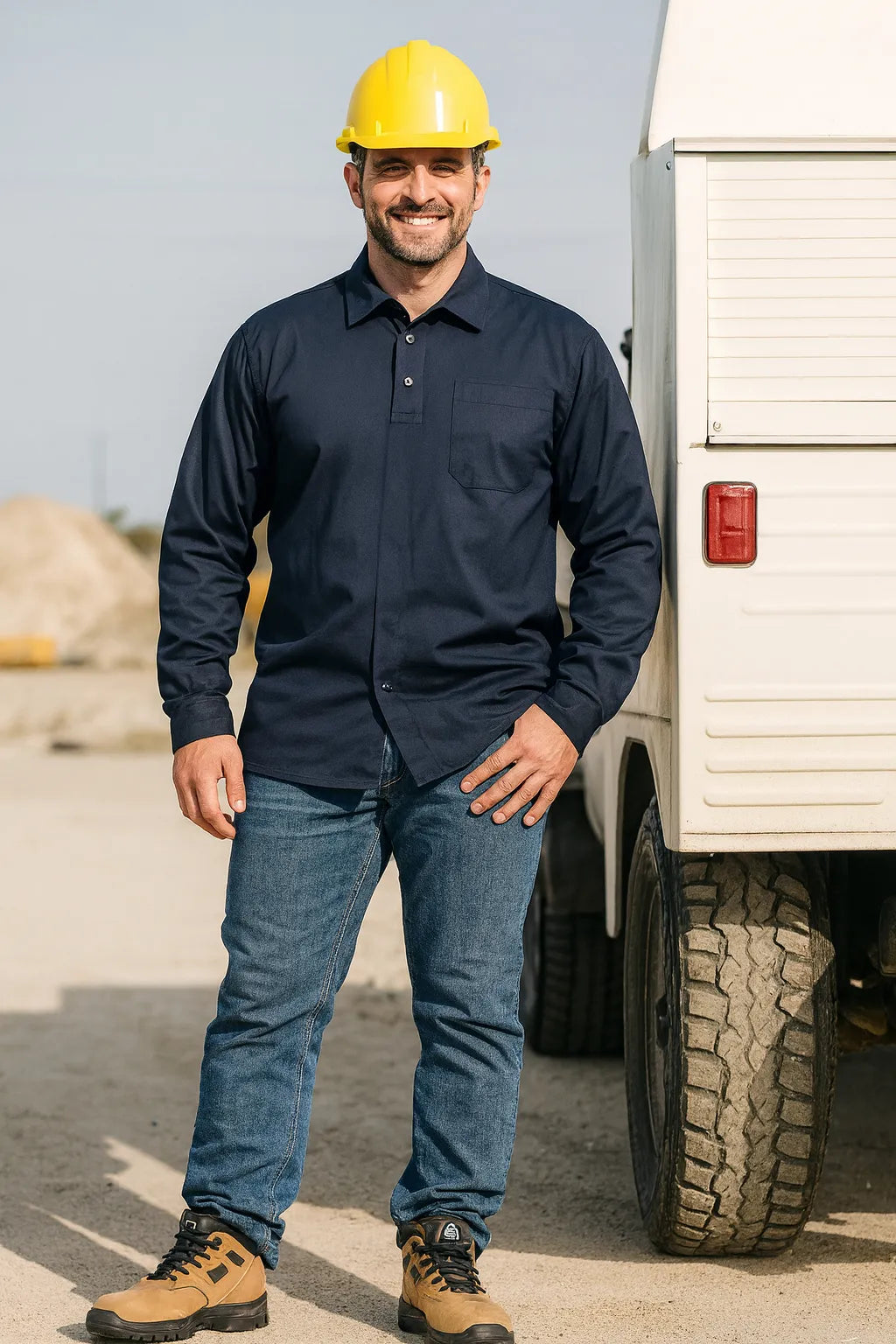 Botín de Seguridad Café con puntera