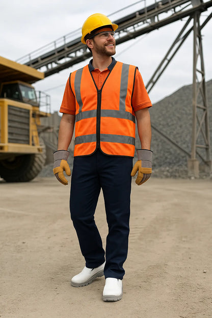 Zapato de seguridad blanco sin cordón