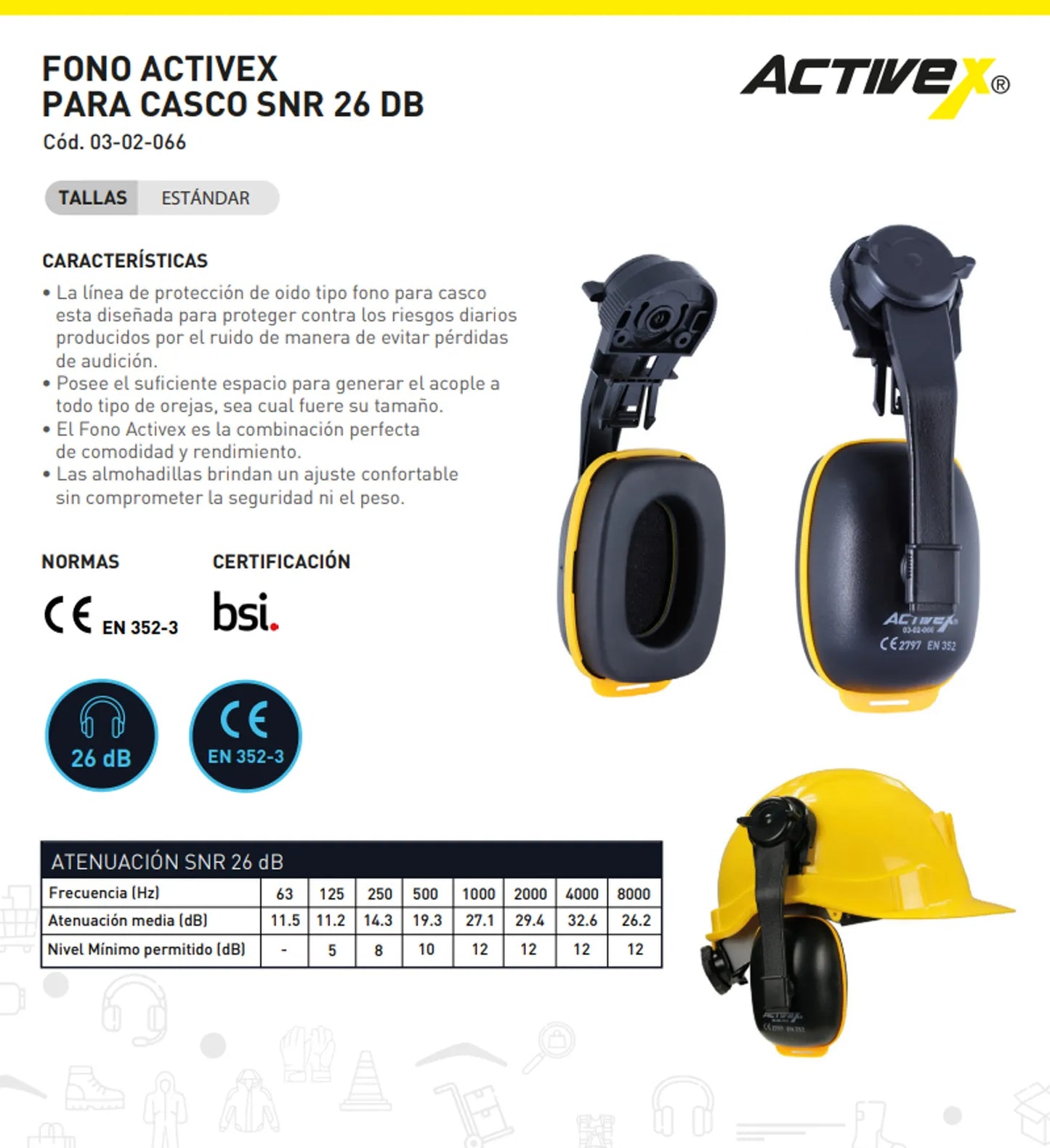 Fono Activex – Protección Auditiva Confortable y Eficaz para Ambientes Ruidosos