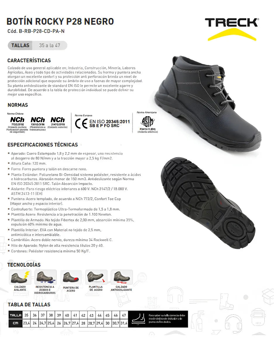 Zapato de seguridad Anticlavo con Puntera de Acero