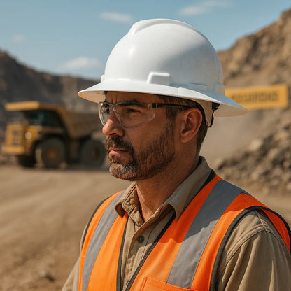 Casco de Seguridad Blanco dieléctrico de Ala completa V-Gard